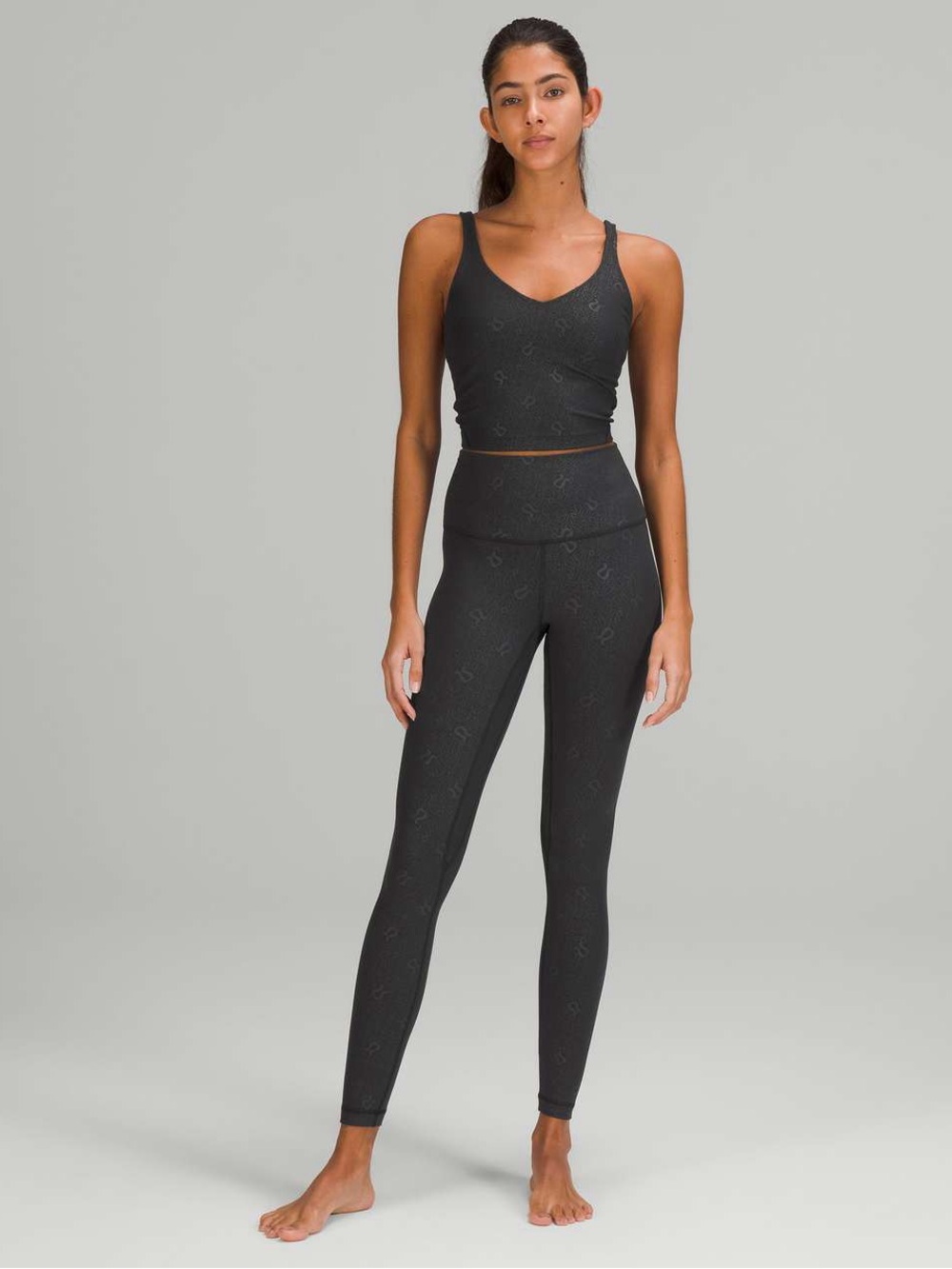 Lululemon Align High-Rise Pant 28" Yogo Emboss Black / Black Size 18 Full Length